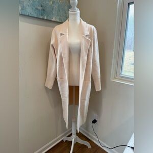 Anrabess Chic Cream Women's Cardigan size L model off duty classic minimalist